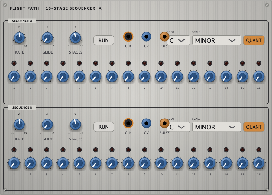 The Flight Path panel - 16-stage sequencer