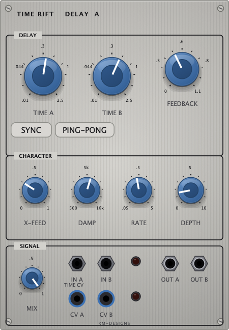 The Time Rift panel - delay
